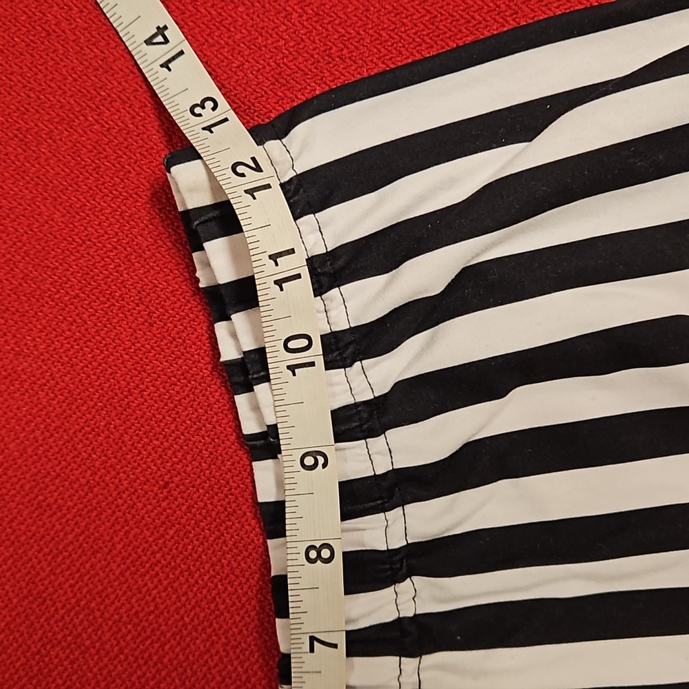Black and white vertical striped leggings OS cosplay Halloween travel casual - Picture 3 of 7